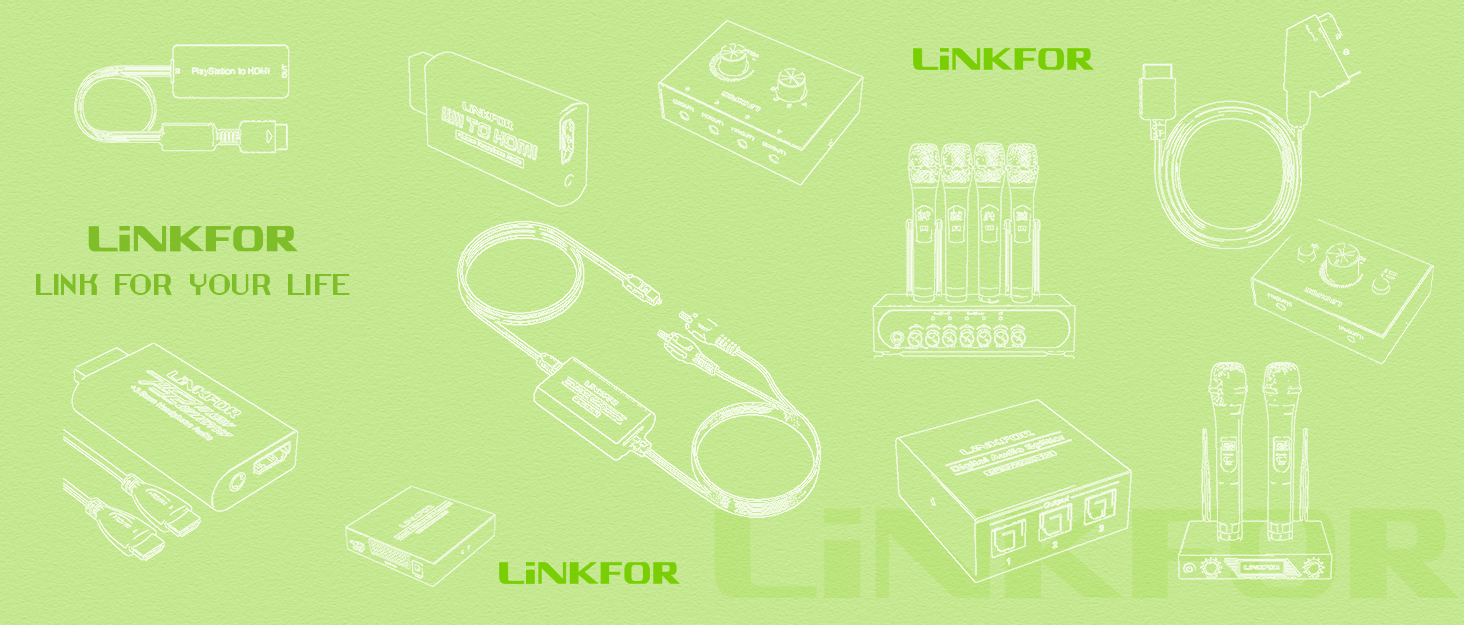 LiNKFOR стерео підсилювач Bluetooth для дому та авто з FM-радіо, USB/SD/MP3, LED-дисплей, HiFi аудіо, 29.5×23×10 см