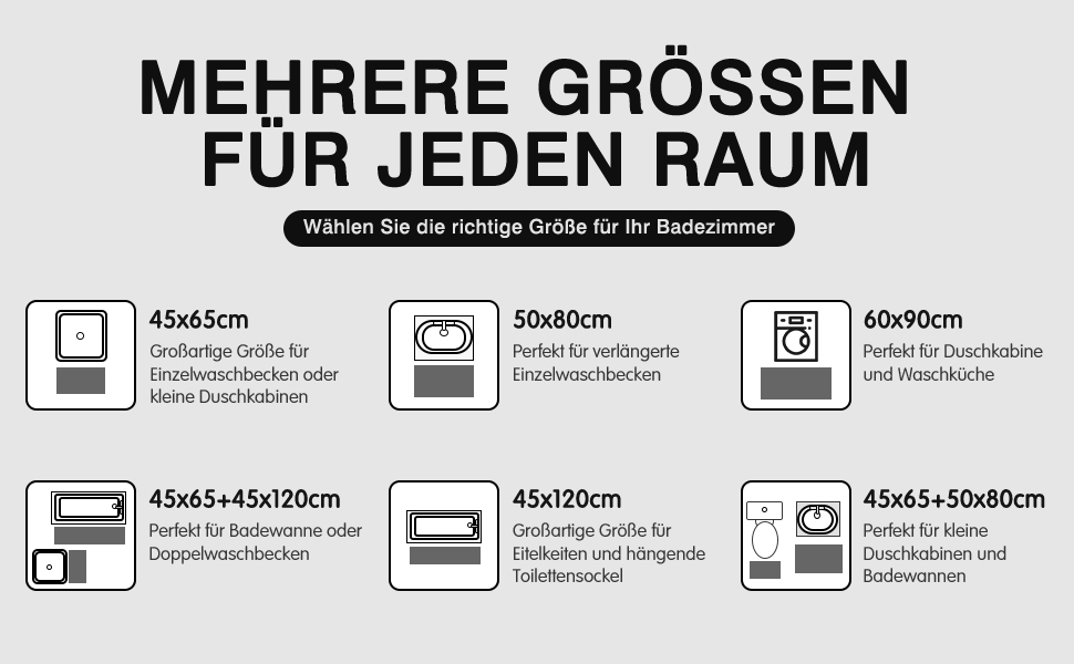 М'який килимок для ванної кімнати сірого кольору з мікрофібри, 60 x 90 см. Нековзний, машинне прання, швидковисихаючий. Килимок для ванни, килимок для душу, придбання для ванної кімнати.