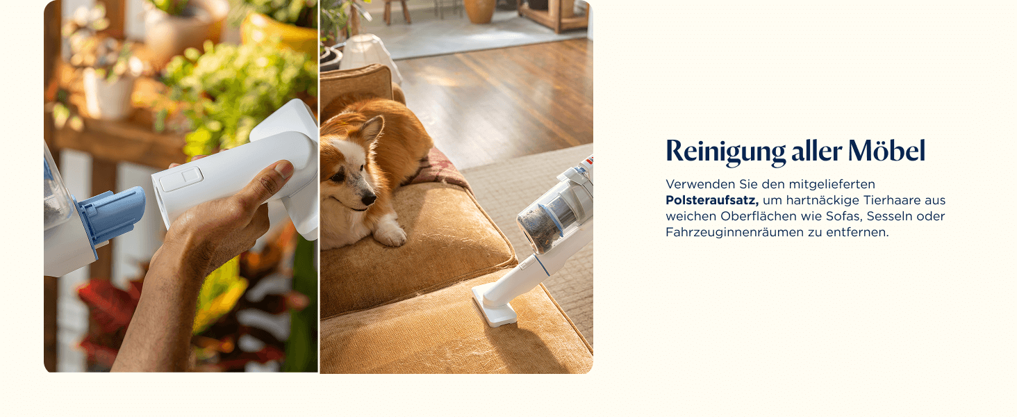 Бездротовий пилосос Bissell PowerClean FurGuard з акумулятором 2500 mAh, 280W, HEPA-фільтр, самоочищення щітки, світло FurFinder, для видалення шерсті тварин, 50 хв роботи