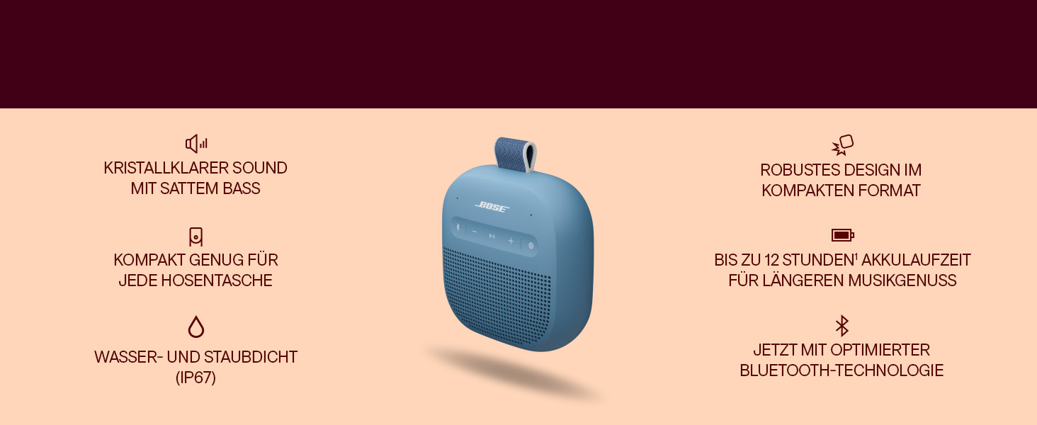 Bose SoundLink Micro 2 - портативна бездротова колонка, водонепроникна, чорна