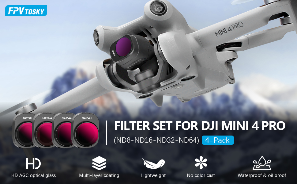 Набір ND фільтрів для DJI Mini 4 Pro - FPVtosky Mini 4 Pro ND Filter Set (6 шт.)