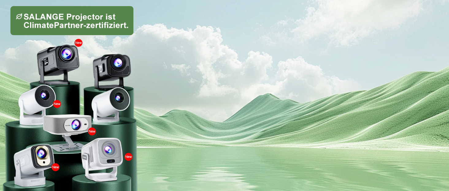 Проектор Salange P92Max ST: 4K, Android 13, WiFi, Bluetooth 5.2, Netflix, YouTube, Prime Video, Автофокус, Корекція траєкторії зображення