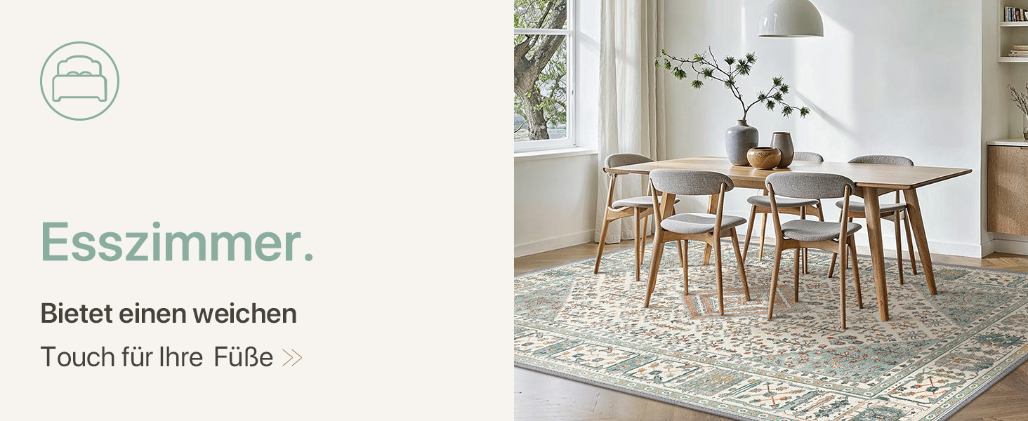 Килим GENIMO Boho Vintage 160x230 см, короткий ворс, антиковзаючі, для вітальні, спальні, їдальні, офісу, салатовий, геометричний, прямокутний