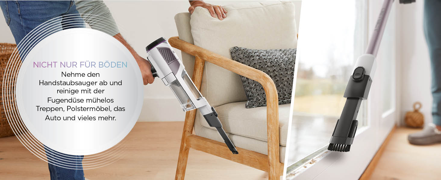 Пылесос Shark Clean & Empty: аккумуляторный, с базой самоочистки, до 40 мин работы, беспроводной, для шерсти животных, ковров и твердых полов, с LED-подсветкой, тихий, белый/синий, BU3521EU