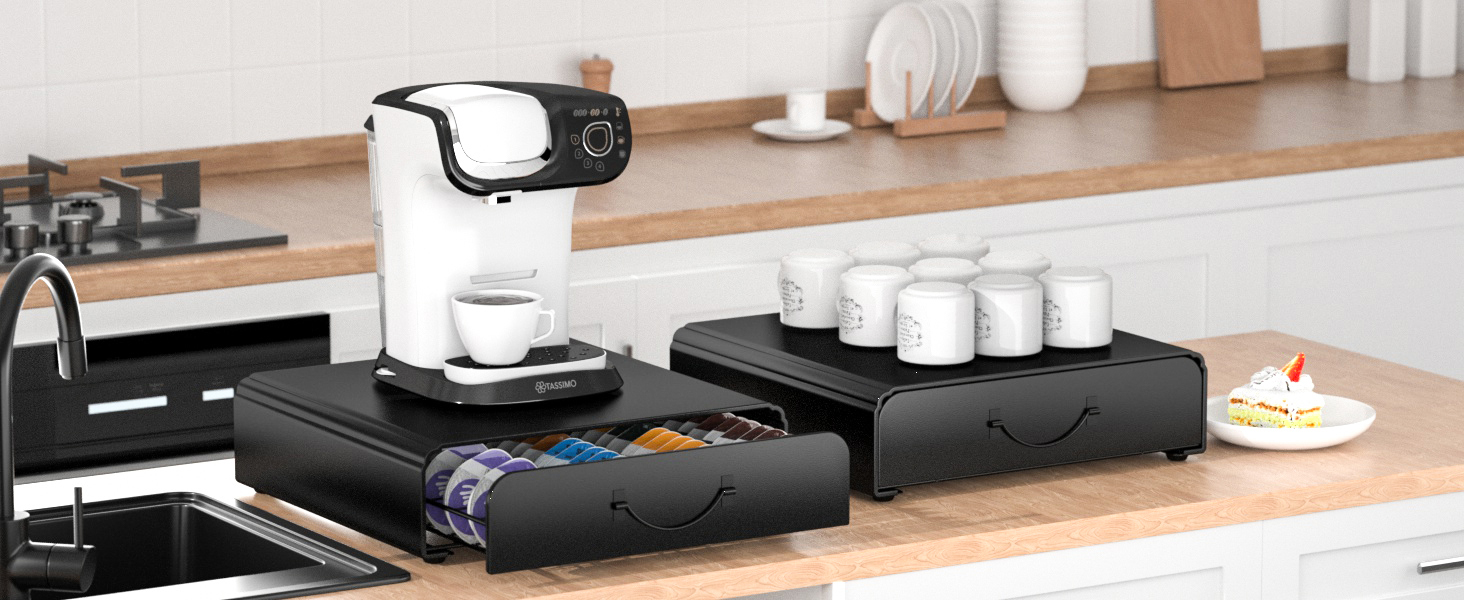 Тримач для капсул Tassimo на 64 капсули, металевий, для кавових капсул, органайзер, стійка, ящик для капсул, на 64 капсули