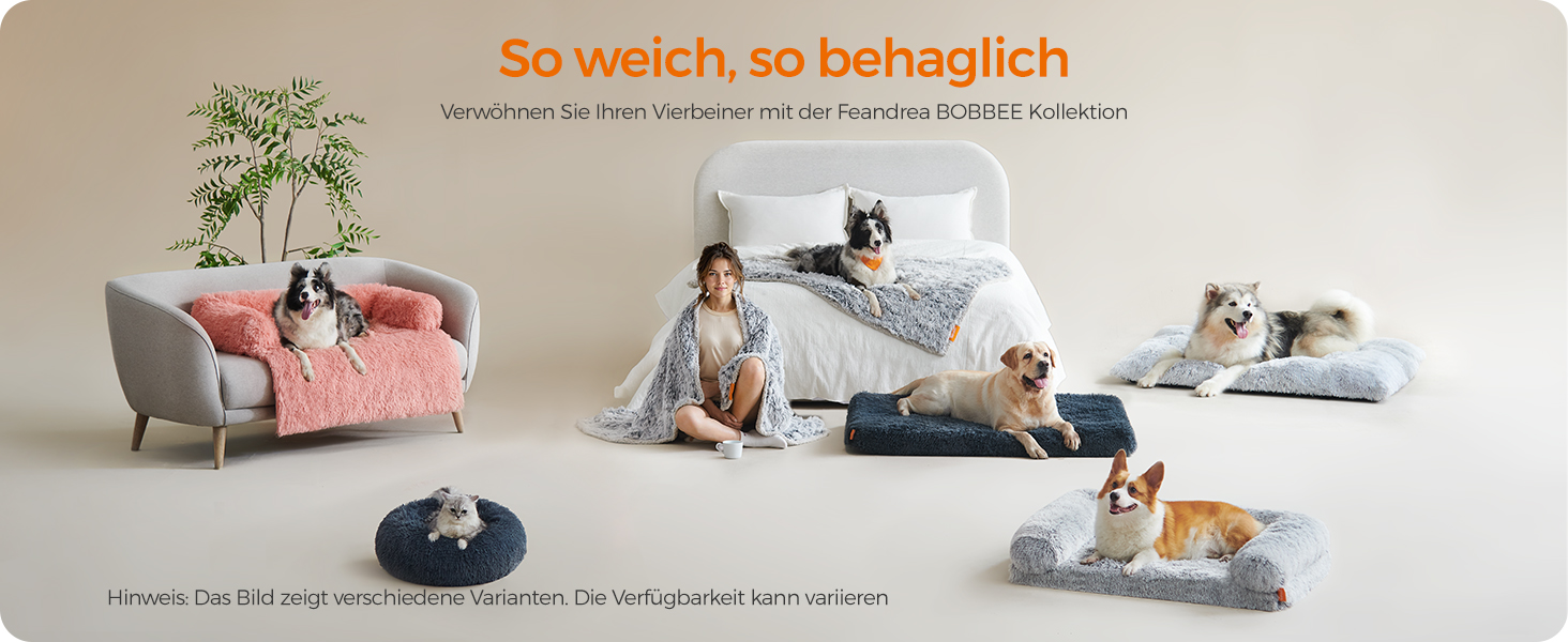 Ліжко для собак Feandrea, ліжко для котів, подушка-донат, миється, знімний наповнювач, довгий плюш, діаметр 120 см, PGW043G02 (50 x 50 x 20 см, Рожеве)