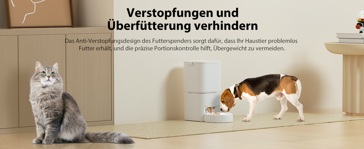 Автоматичний годівник для котів та собак з Wi-Fi, 5л, керування через додаток, 1-10 прийомів їжі на день