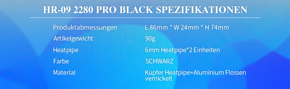 Радіатор охолодження SSD Thermalright 09-2280-PRO-Black для M.2 NVMe накопичувачів