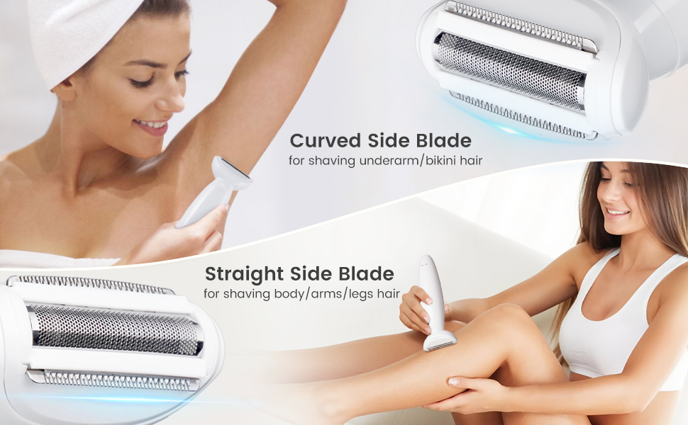 Електричний жіночий епілятор Deciniee Lady Shavers 5-в-1: для бікіні, обличчя, носа, брів, рук та ніг. Зручний для вологого та сухого використання.