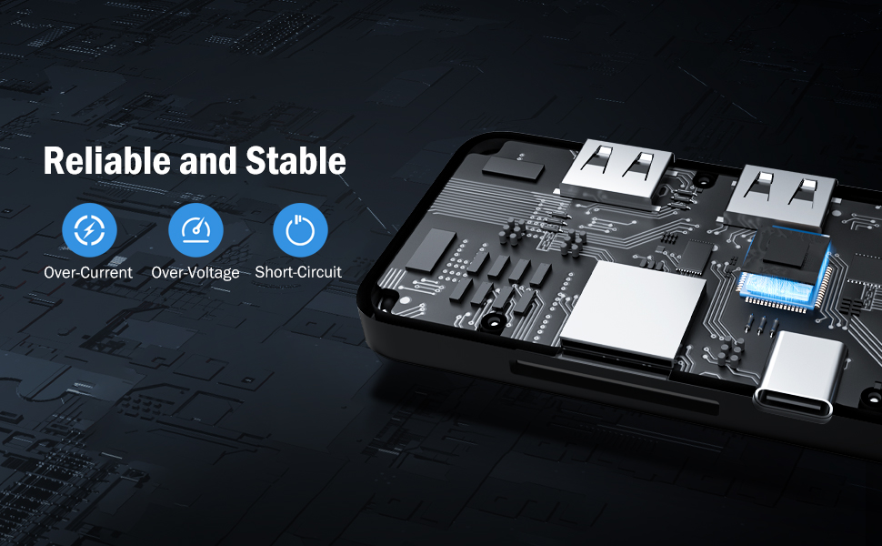 Lemorele USB-C док-станція: хаб з 2 HDMI, 3 USB 3.0/2.0, PD 100W для Windows, MacBook, Dell, HP, Surface (4K)