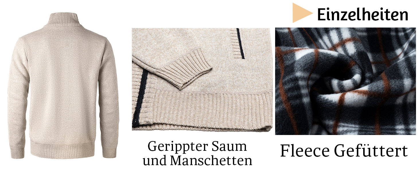 Чоловічий кардиган з флісовою підкладкою: теплий светр-кофта на осінь-зиму | C-dunkelgrau