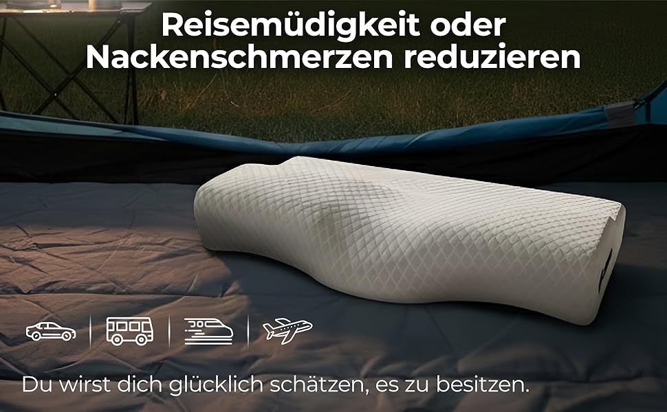Ергономічна подушка для сну на боці з ефектом пам'яті (Memory Foam), біла
