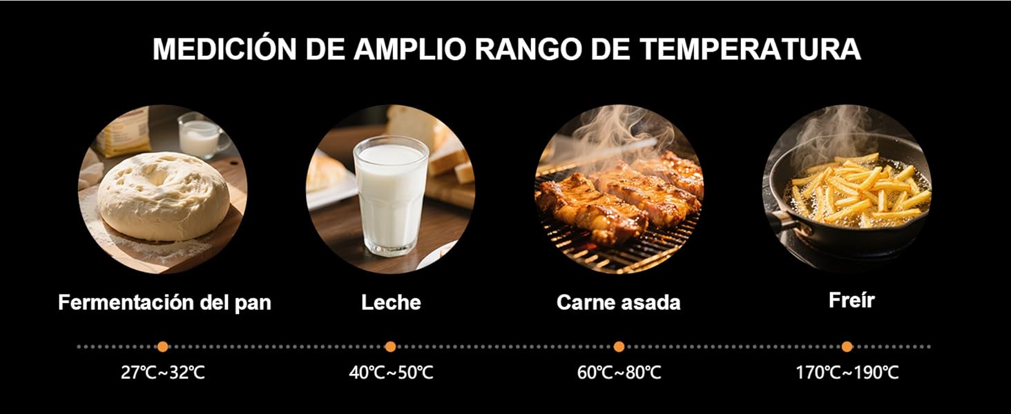 Термометр кухонний Charmline для м'яса, випічки та грилю, точне вимірювання ±0,3°C, автоматичне повороти дисплея