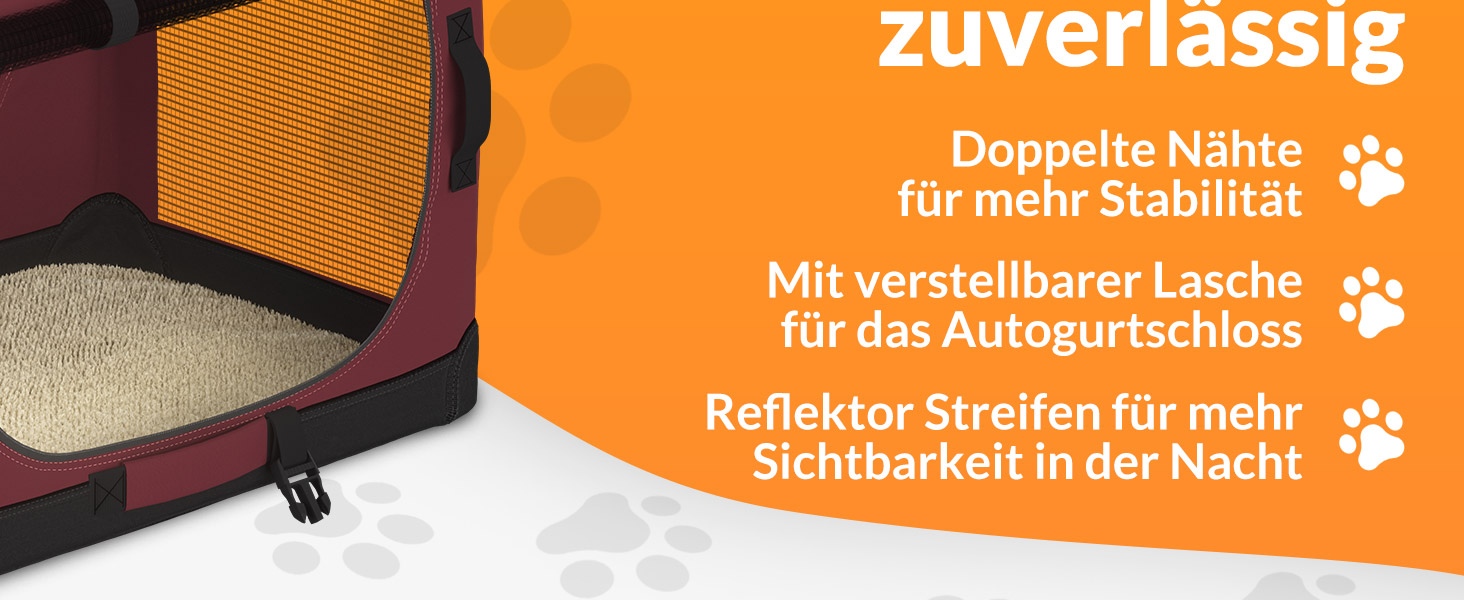 Транспортна переноска для собак, складана, міцна, M 60x42x44 см, червона