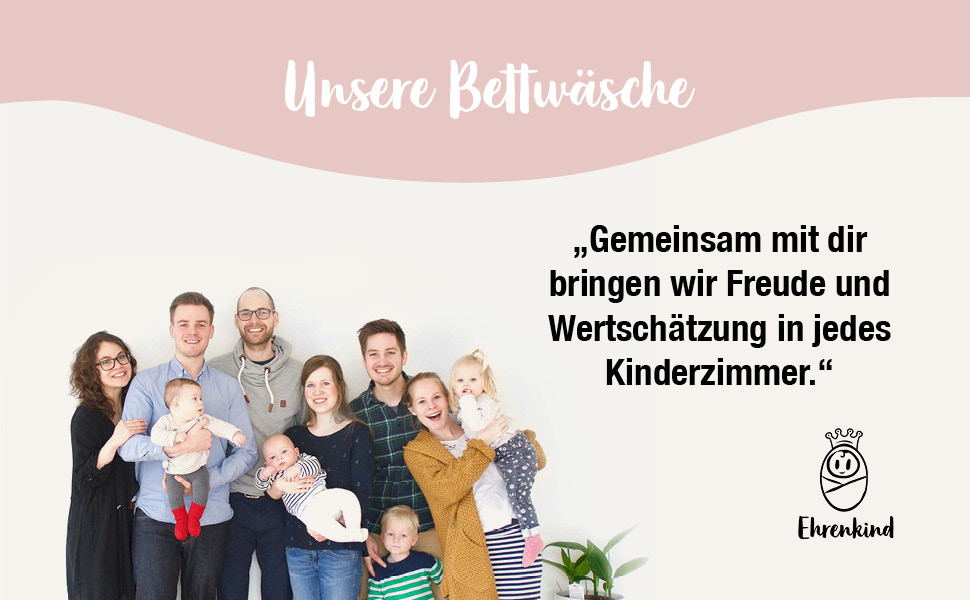 Набір постільної білизни Ehrenkind® з мусліну | 100% органічна бавовна | Standard 100 by Oeko-TEX | 100x135cm + 40x60cm, джинсовий колір