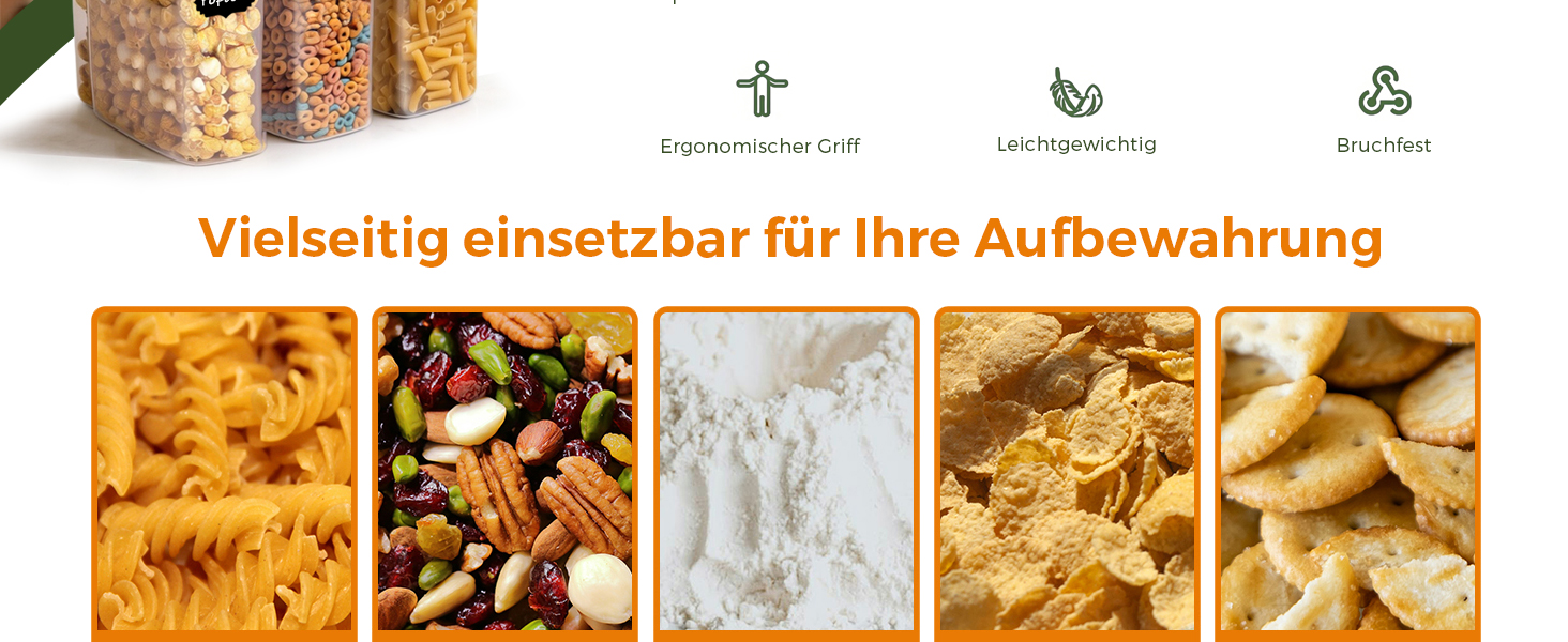 Герметичні контейнери GREELUE для зберігання продуктів 4л (6 шт) - BPA-free, набір для кухні