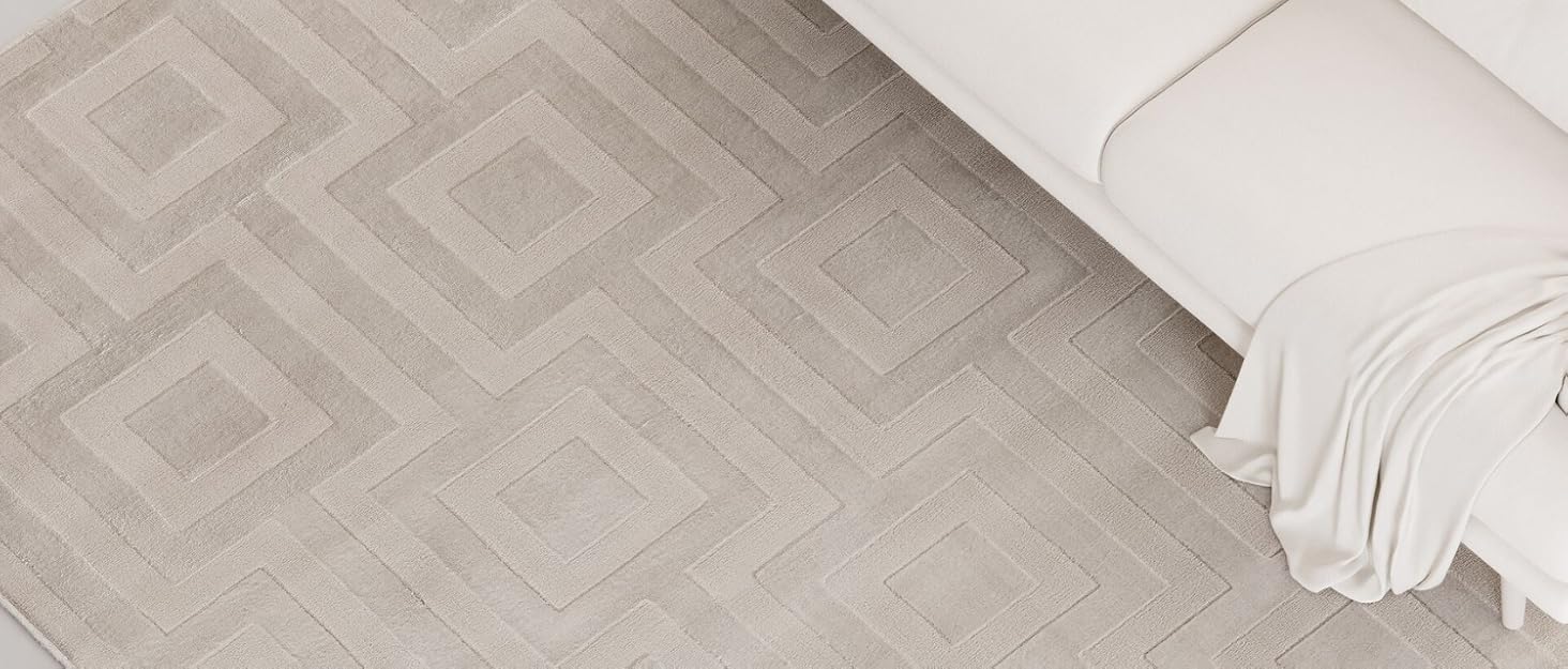 Килимок для вітальні Interiyou Fargo, 80x150 см, бежевий, короткий ворс, миючий, антиковзаючий, штучне хутро, м'який, довгий ворс, прямокутний