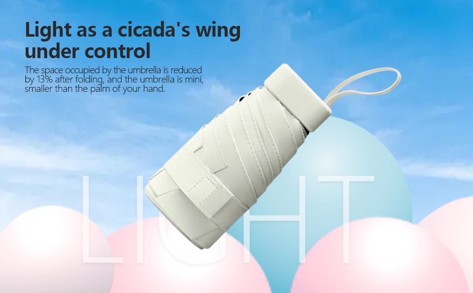 Компактний дощовий парасолька, захист від УФ-променів, вітростійкий, з капсульною ручкою, портативний, для чоловіків та жінок, бежевий