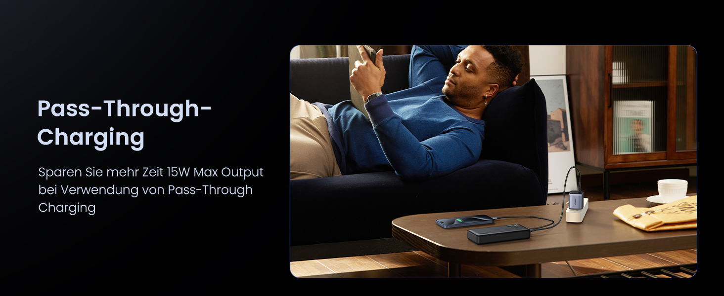Повербанк UGREEN 20000mAh 22.5W з USB-C та 2 USB-A, зовнішній акумулятор для iPhone 16/17, Samsung Galaxy S26 Ultra, Google Pixel 10