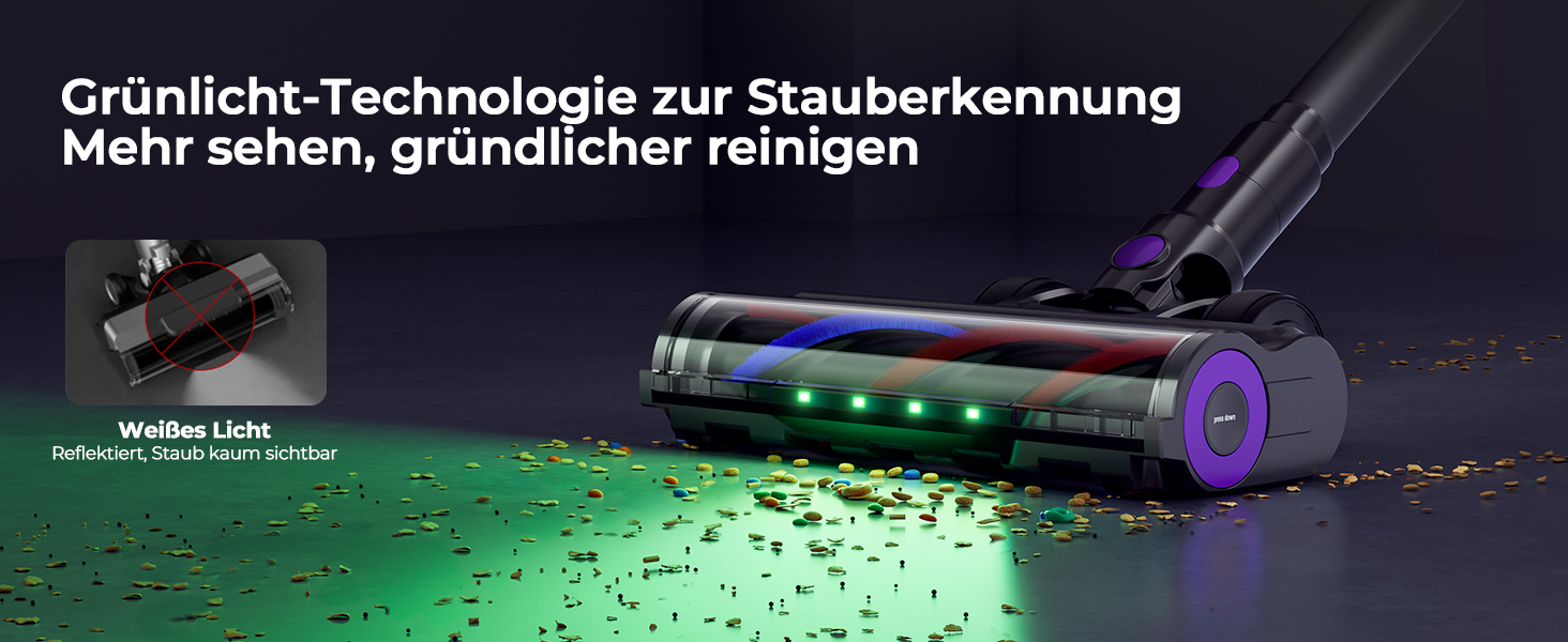 Бездротовий пилосос P9 Pro: потужний акумуляторний пилосос з LED-підсвіткою, 55KPA, 580W, 70 хвилин роботи, антизаплутувальна щітка, для підлоги, килима, шерсті тварин