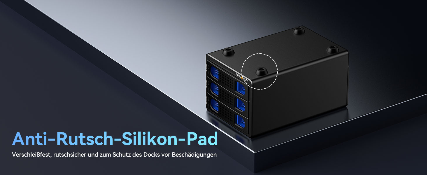 Корпус для жорстких дисків на 3 відсіки з алюмінію, USB 3.0, SATA HDD/SSD, Hot-Swap, DAS (без RAID/NAS)