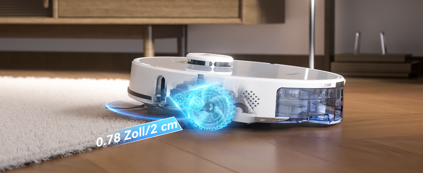 Робот-пилосос Tesvor S8MAX 3-в-1 з функцією миття підлоги, 8000Pa, LiDAR-навігація, 240 хвилин роботи, керування через додаток/Alexa, самостійна вивантаження сміття, 2.5L, для великих приміщень та домогосподарств з тваринами