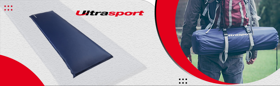 Самонадувний туристичний килимок Ultrasport, легка водонепроникна ізоляційна термомат для кемпінгу, 200x66x10 см