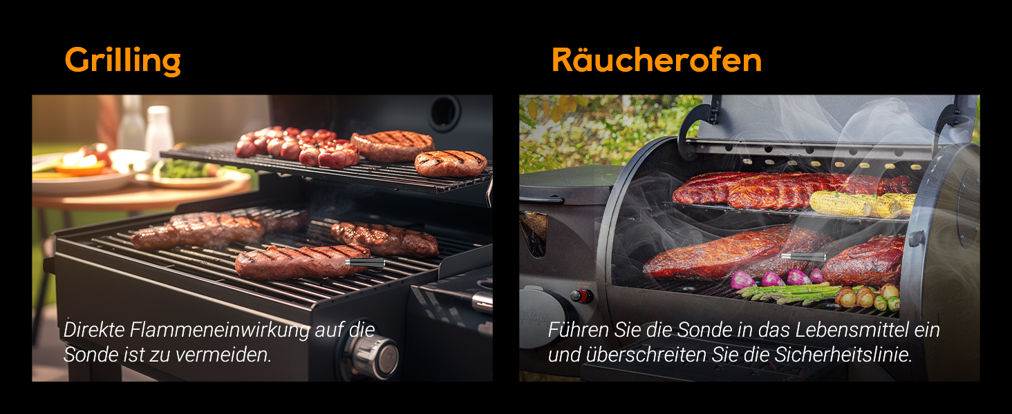 Термометр для м'яса Inkbird INT-11P: Бездротовий Bluetooth термометр для гриля, BBQ, духовки та кухні. Водостійкий IP67, з керуванням через додаток.