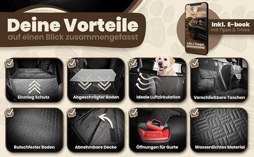 Захист для заднього сидіння авто для собак | М'яка та якісна захисна накидка на заднє сидіння автомобіля | Захист заднього сидіння від собаки