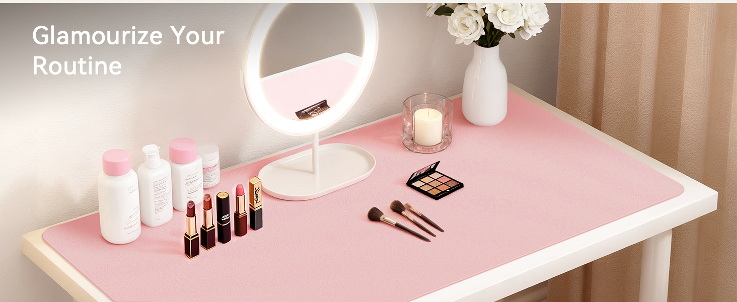 Килимок для миші шкіряний преміум YSAGi XXL 90x43 см, чорний - офісний килимок на стіл для роботи та дому