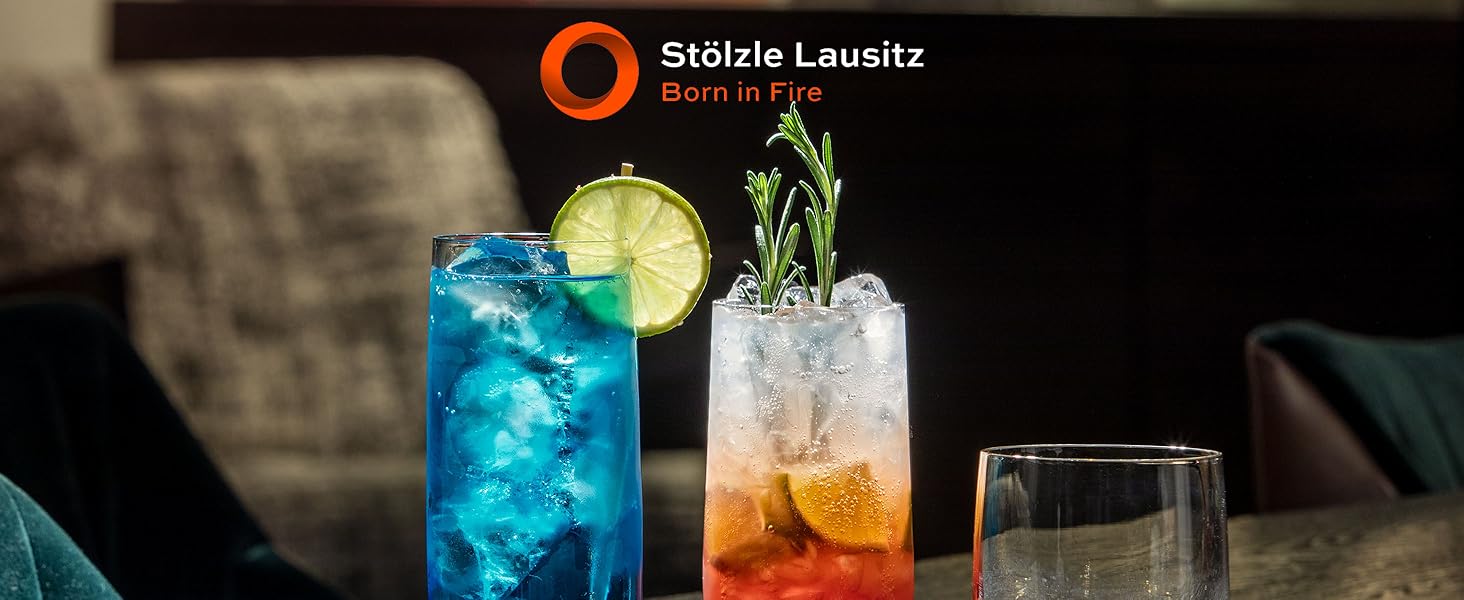 Набір келихів Stölzle Lausitz Weinland Longdrink 6 шт, 390 мл – кришталеві келихи для коктейлів, води, соків – міцні, для посудомийної машини