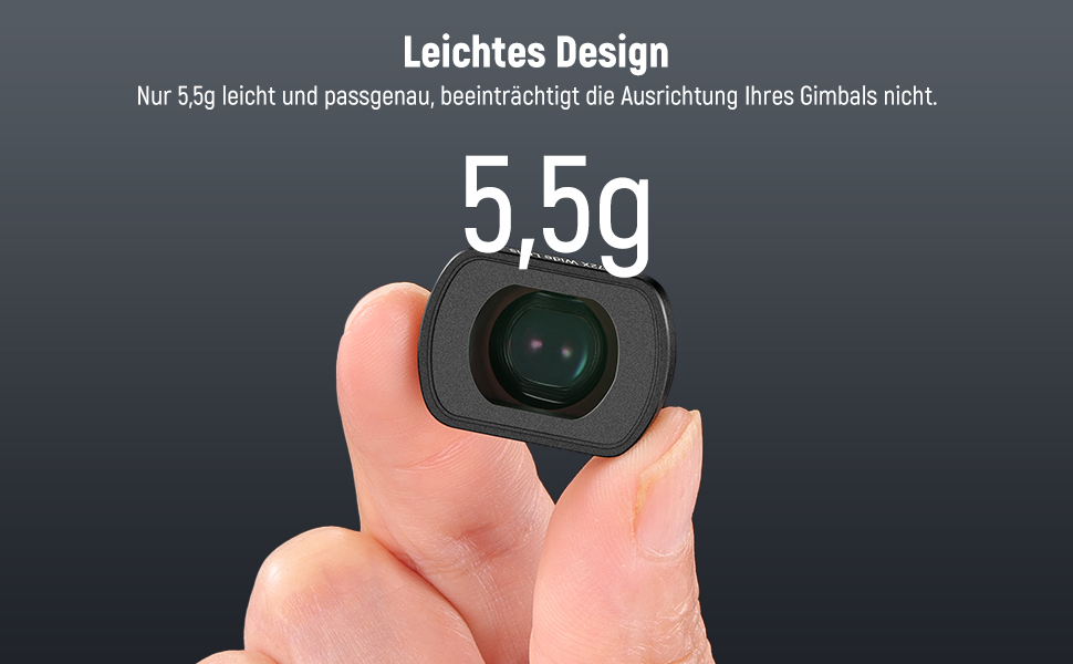 NEEWER Набір фільтрів ND для DJI Osmo Pocket 3: ND2-32, CPL, 0.72x, 112° Ширококутний об'єктив, 2 захисні плівки