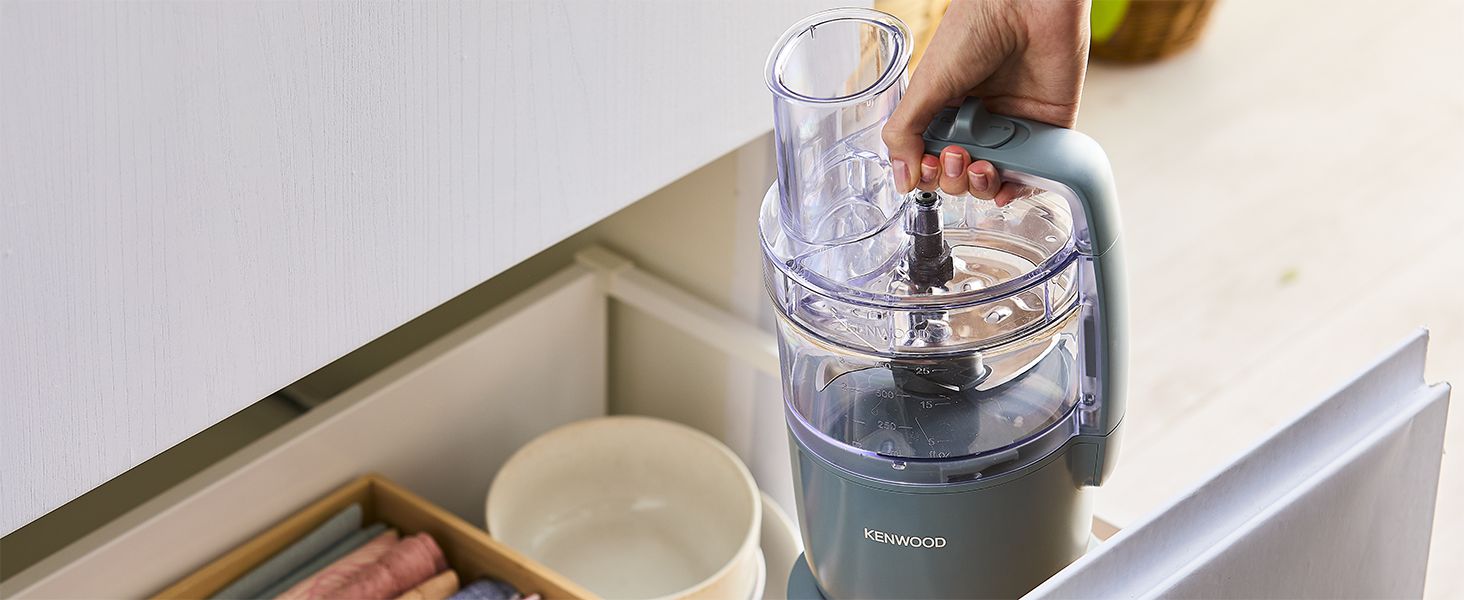 Кухонний комбайн Kenwood MultiPro Go FDP22.130GY: компактний, 650 Вт, 1.3 л, блакитний/сірий