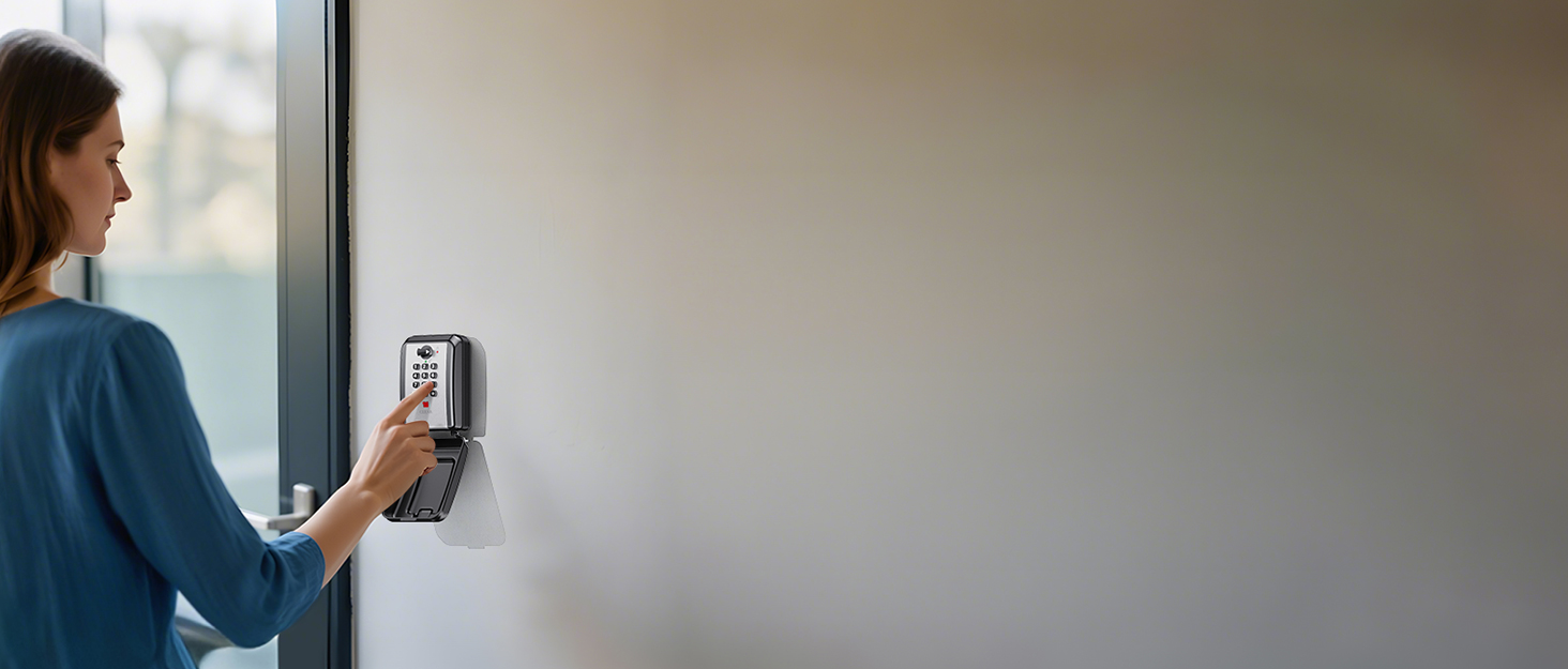 Шлюзовий сейф Mohard з кодовим замком для кріплення на стіні, 12-позиційний, велика місткість, вологостійкий, для дому, офісу, гаража