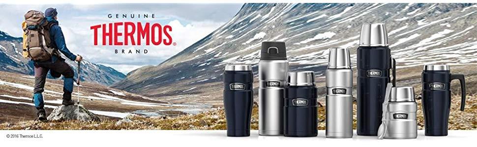 THERMOS Stainless King: контейнер для їжі з нержавіючої сталі, вакуумна ізоляція, 680 мл, матовий чорний