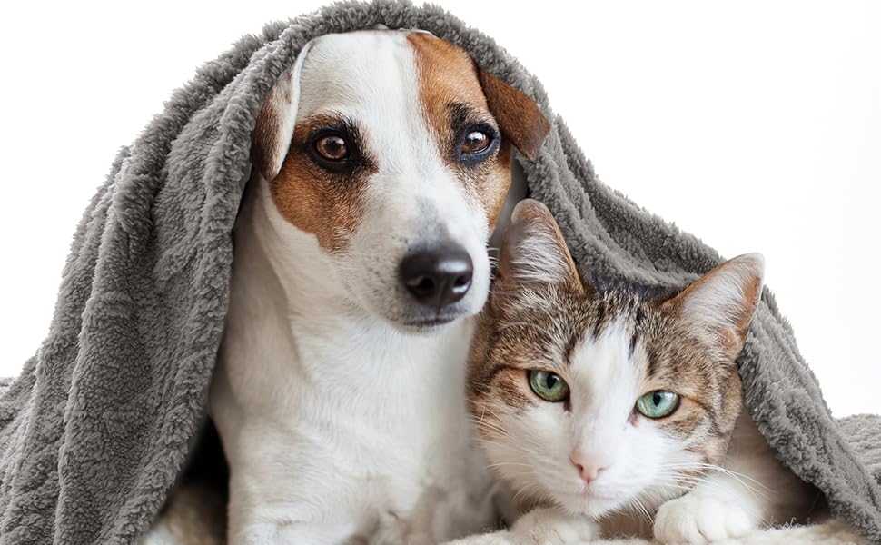 MIULEE Лежанка для собак 70x100 см, м'яка ковдра для тварин, флісова лежанка для собак і котів, легко миється, підходить для собак, котів, морських свинок та інших тварин (X Large(100*160cm), світло-сіра)