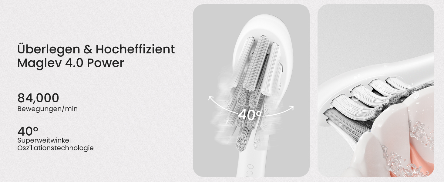 Oclean X Elite 10: Набір електричних зубних щіток з 5 режимами, таймером, відстеженням зон, 6 насадок, сірий колір