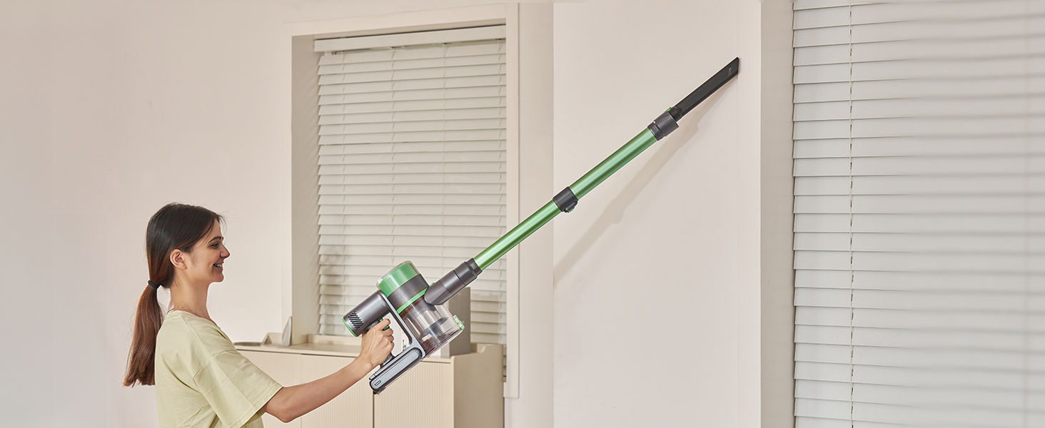 Акумуляторний пилосос 30000 Па, бездротовий пилосос з часом роботи 60 хв, тихий акумуляторний пилосос з LED-дисплеєм/антизаплутувальною насадкою, 450 Вт ручний пилосос для твердих поверхонь, килимів та шерсті тварин