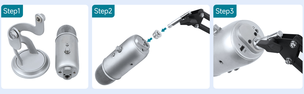 Кріплення для мікрофона Blue Yeti з поп-фільтром - Blue Yeti X, Youshares, для студії, подкастів, стрімінгу