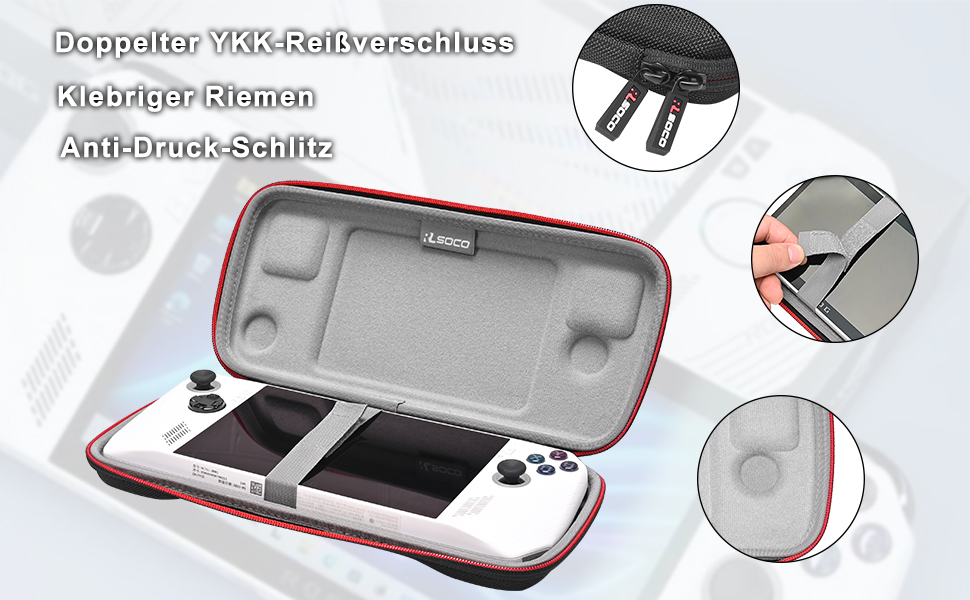 Чохол-кейс RLSOCO для ASUS ROG Ally X та ROG Ally 2025 — захисна сумка для перенесення консолі та аксесуарів, сірий