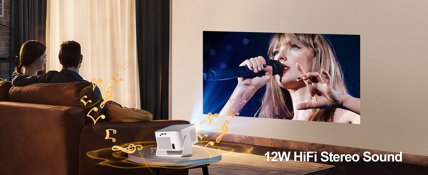 Magcubic Mini Beamer 4K/8K: Портативний проєктор з Android 14, WiFi 6, Bluetooth 5.4, автофокусом та 12W динаміком. Модель HY350MAX