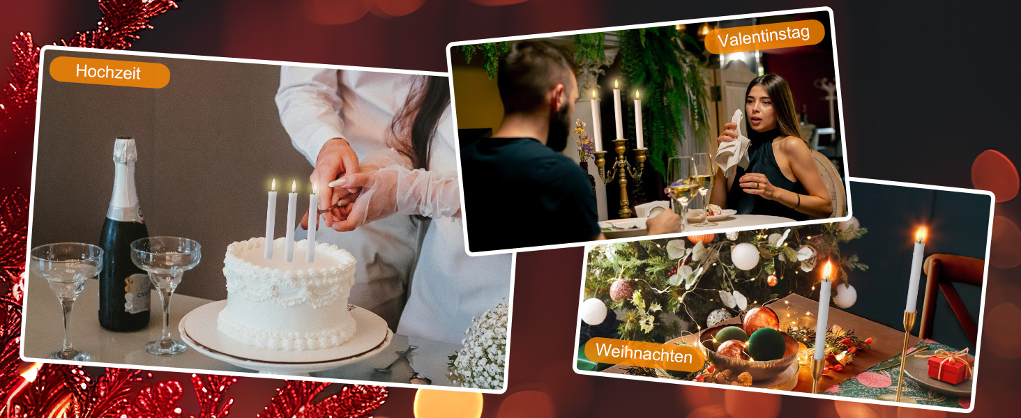 EXTSUD 6er LED Pillar Candles Rechargeable LED Pillar Candles with Timer and Remote Control Soft Silicone Wax Core, Unique Tear-Drop Design LED Candles for Living Room, Wedding, Dining Table, and Garden Party