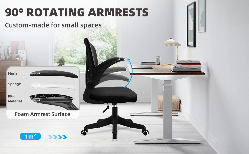 Ергономічне офісне крісло з підтримкою попереку та регульованою підголівником, велике сидіння, для офісу та дому (без підголівника)