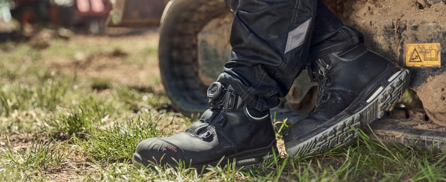 Робочі черевики ELTEN Reaction XXT Low ESD S3S, шкіряні, для жінок та чоловіків, з пластиковою капою, легкі, міцні, 46 EU