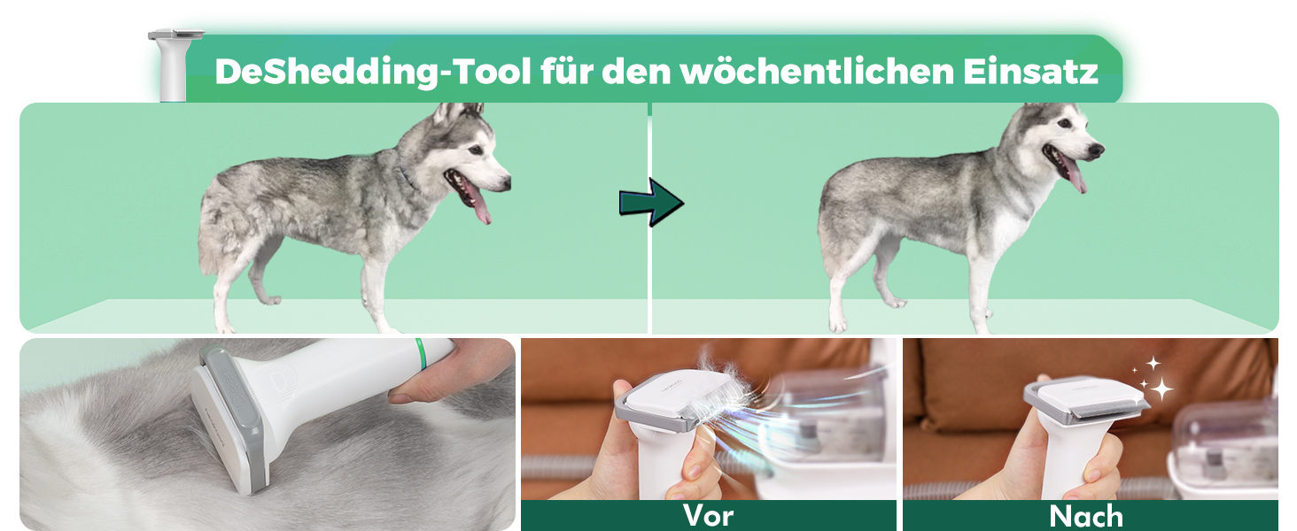Машинка для стрижки собак Neabot Neakasa P1 Pro з пилососом для шерсті, 13000 Па, набір для догляду за тваринами, тиха, для собак, котів, видалення шерсті, 5 інструментів