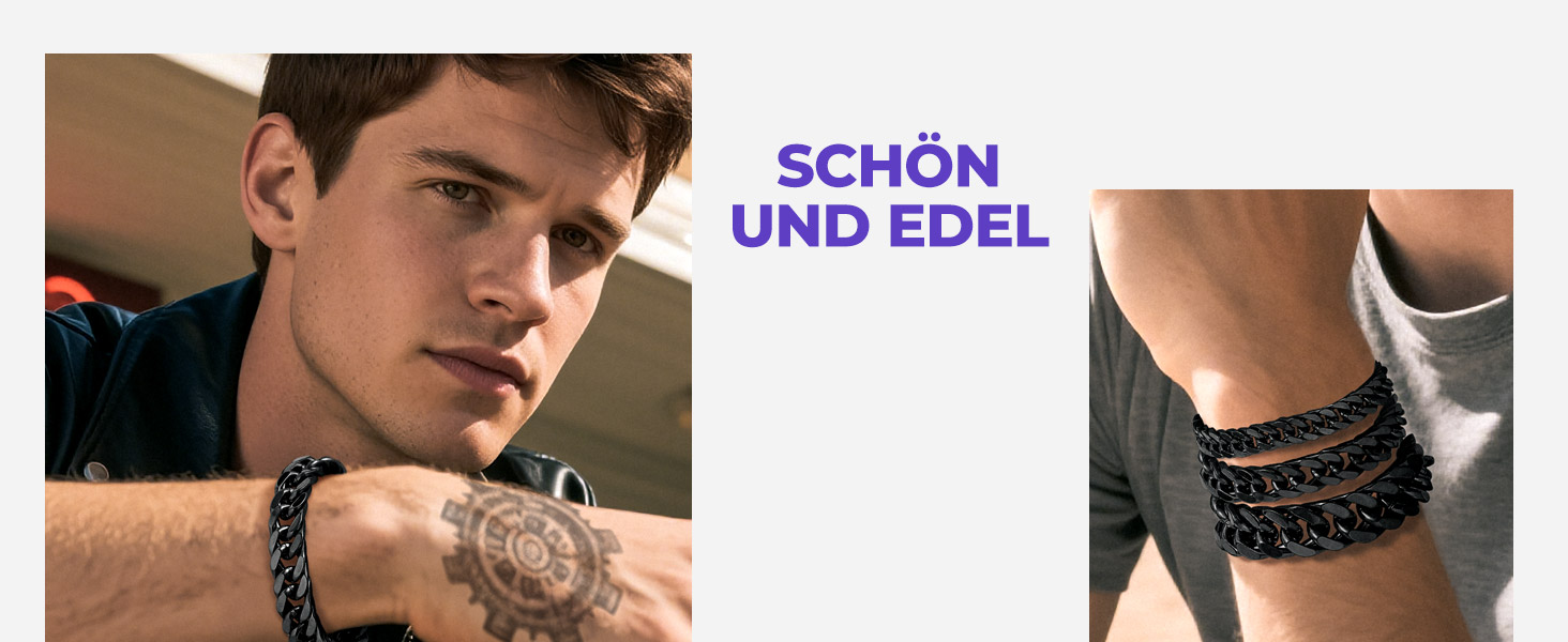 Чоловічий браслет Richsteel з нержавіючої сталі сріблястого/золотого/чорного кольору, ширина 12 мм, довжина 21 см, кубинський ланцюг, для подарунка