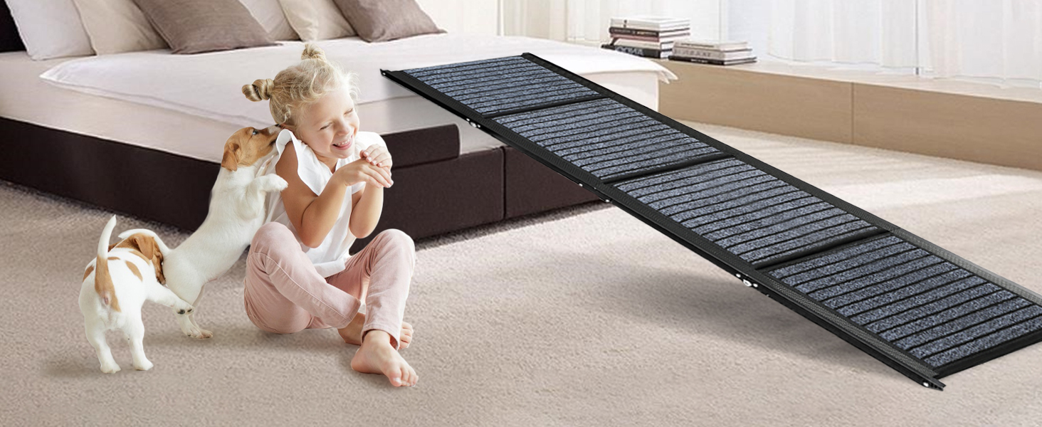 Рампа для собак 180x50 см, складна, з антиковзким килимком, для авто, SUV та вантажівок. Підходить для середніх та великих собак