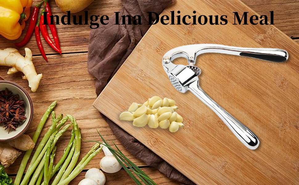 Прес для часнику з нержавіючої сталі, зручний у використанні, легко миється, кухонний аксесуар