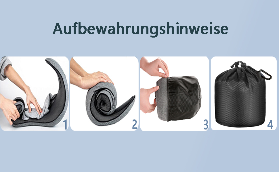 Подушка для шиї з регульованою капюшоном та 360° підтримкою шиї | Ергономічна подушка з піною з пам'яті для подорожей (літак, авто) | З чохлом та берушами | Дихаюча та пральна (темно-сіра)