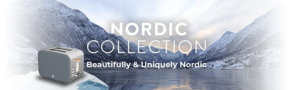 Набір для сніданку Swan Nordic: чайник 1,7 л, тостер на 2 тости, 2200 Вт, блакитний, з дизайном під дерево